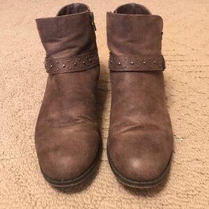G.H. Bass & Co. Women's Studded Brown Ankle Booties